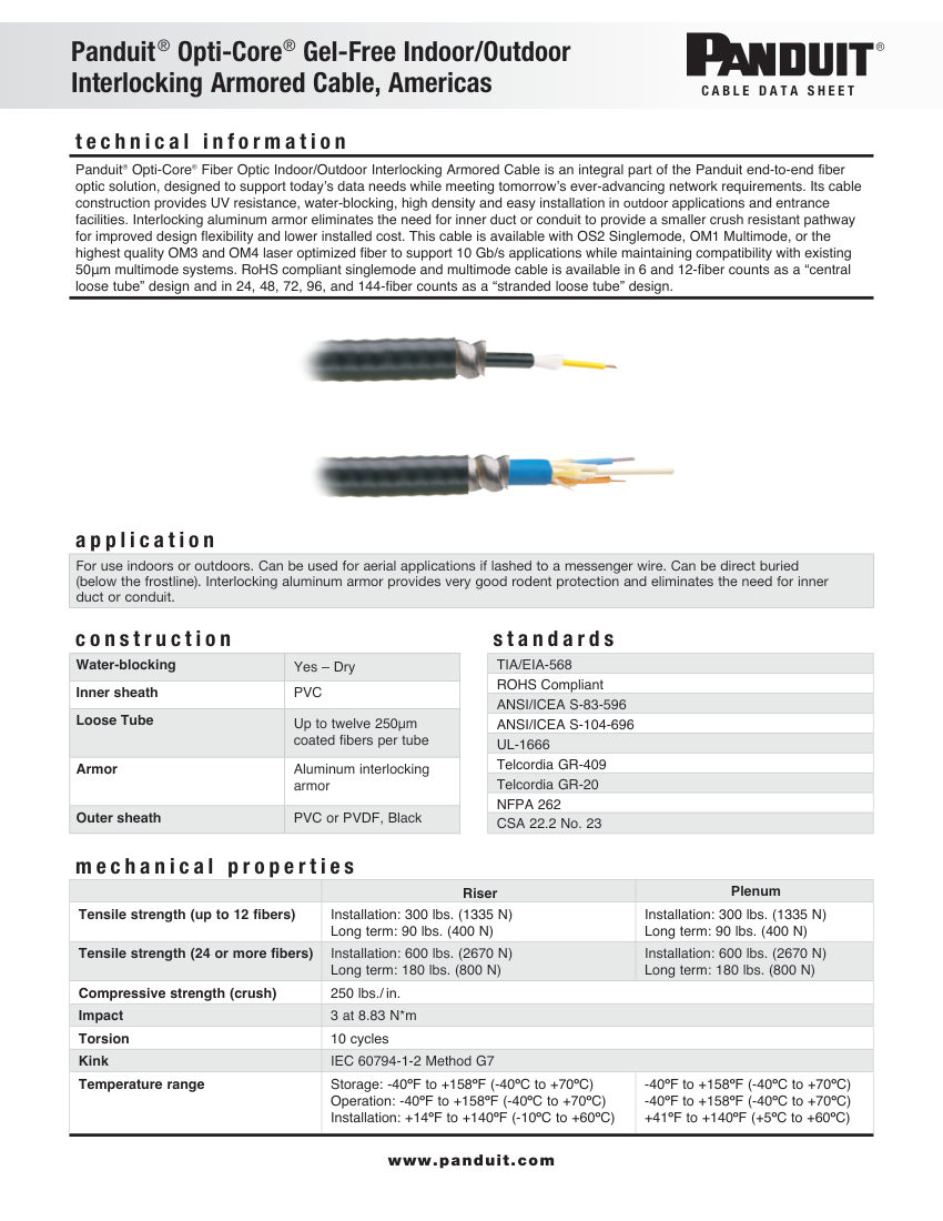 Panduit FBDS39 cut sheet — first page