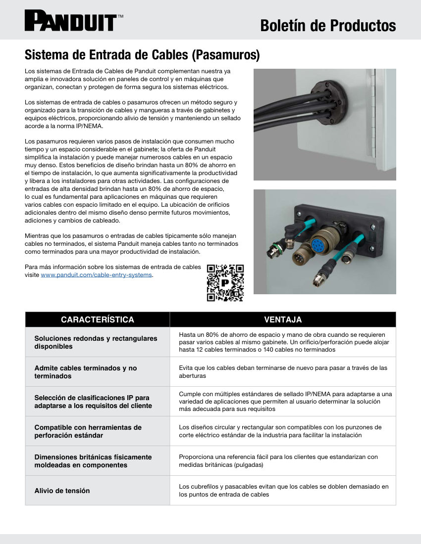 Panduit FRCB3 cut sheet — first page