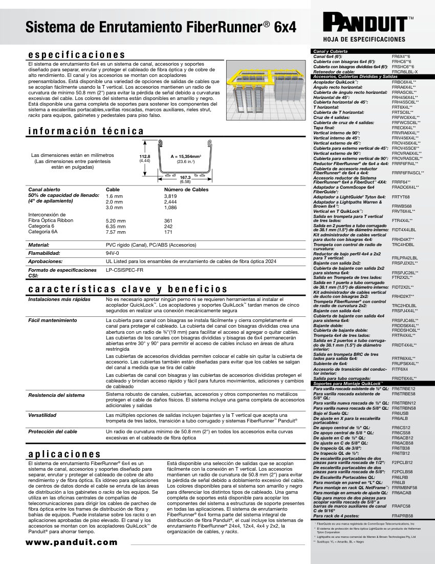 Panduit FRSP30 cut sheet — first page