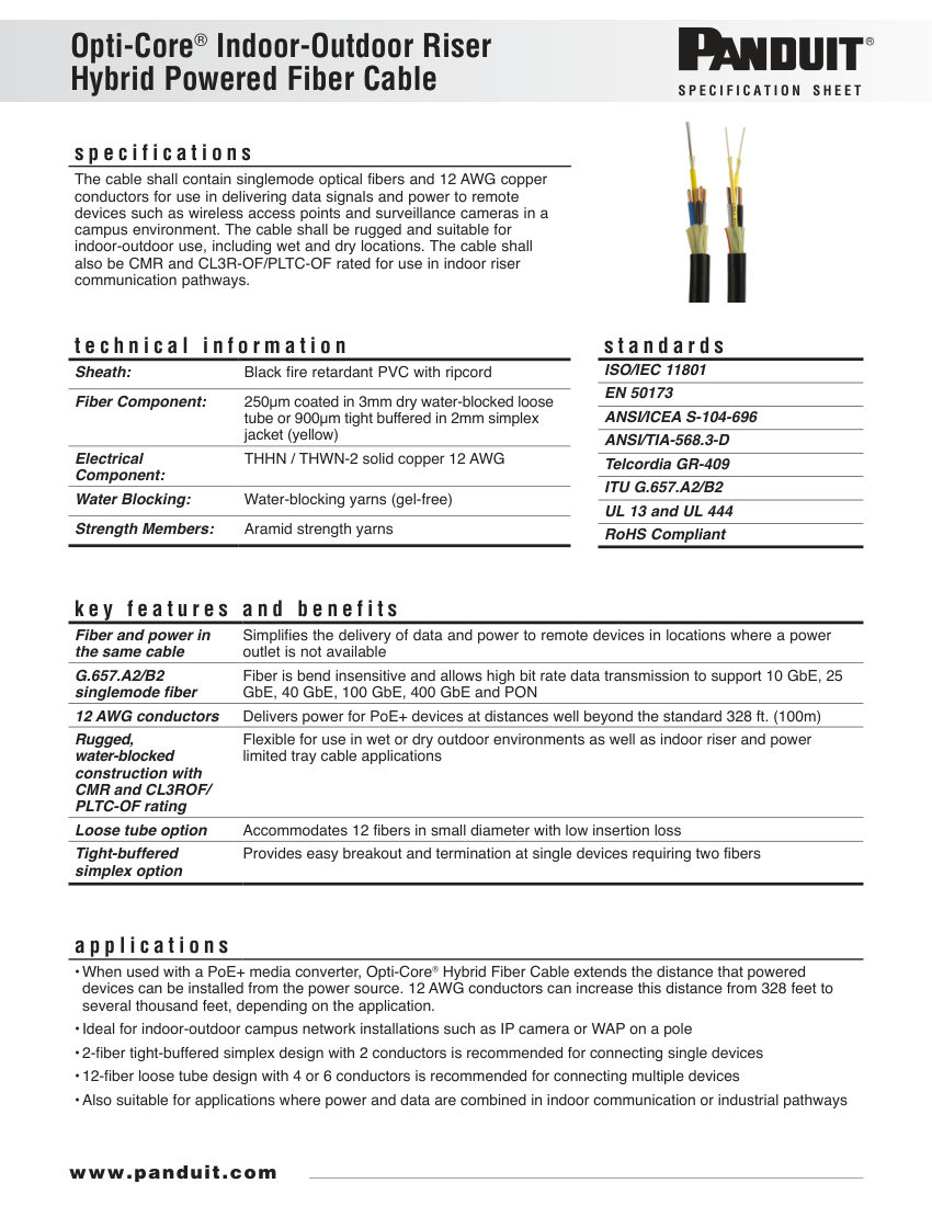 Panduit FSHRB12-04S12C cut sheet — first page
