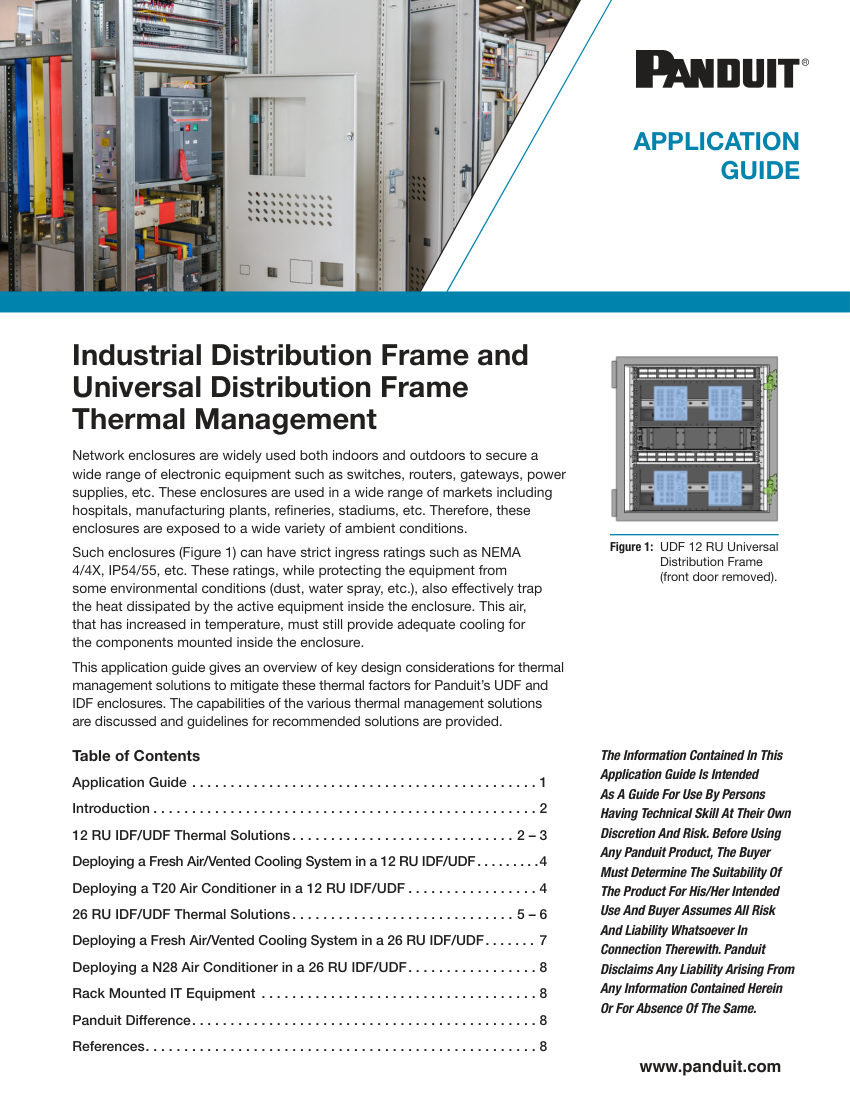 Panduit Panduit Industrial Distribution Frame and Universal Distribu cut sheet — first page