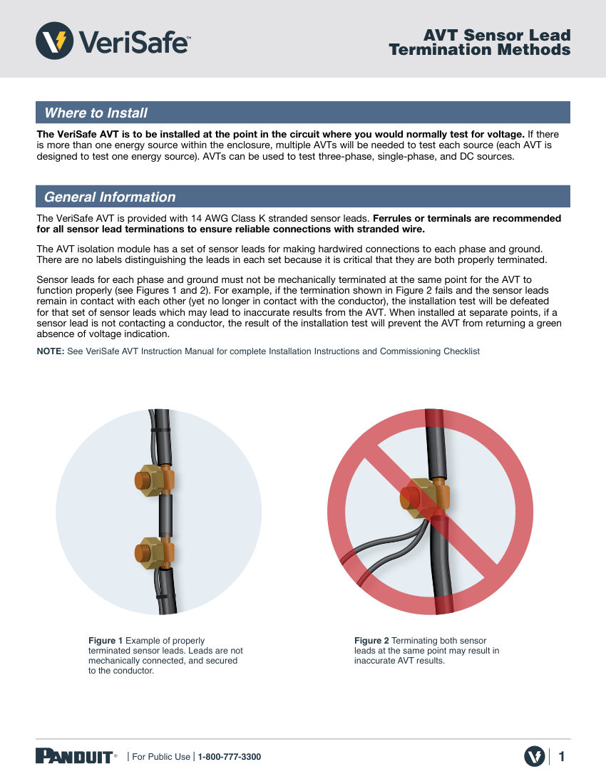 Panduit VS-CKP-14-6 cut sheet — first page