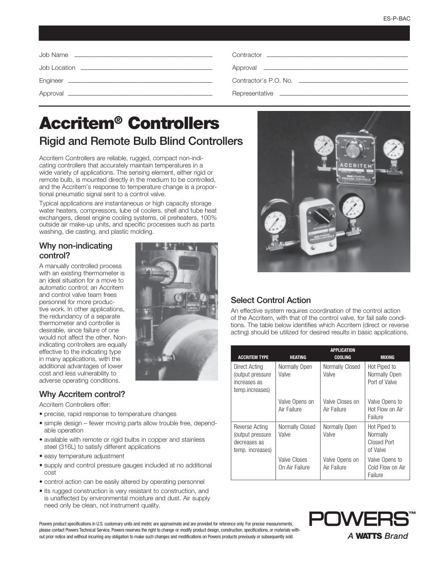 Powers 744 cut sheet — first page
