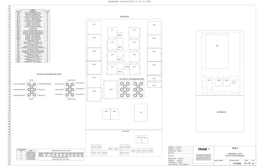 Trane 12134685_B cut sheet — first page