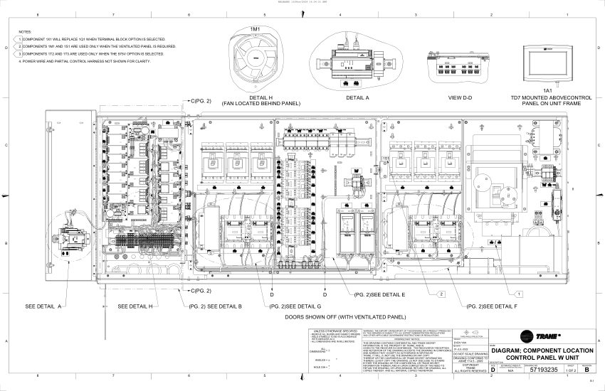 Trane 5719-3235B cut sheet — first page