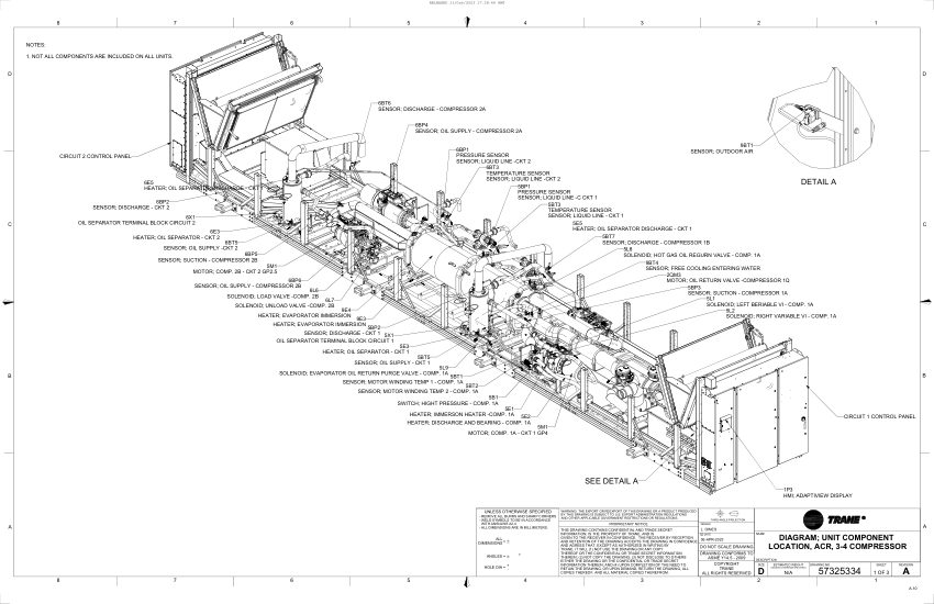 Trane 57325334_A cut sheet — first page
