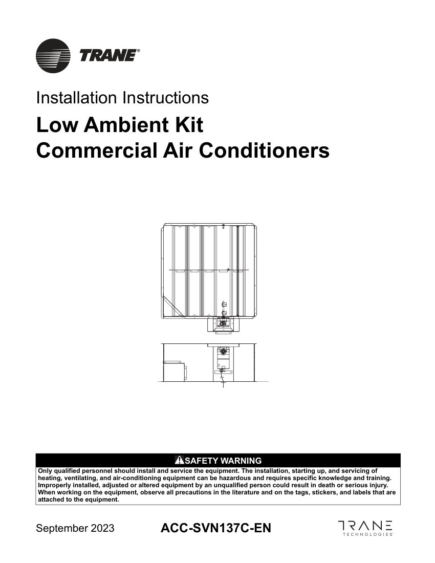 Trane ACC-SVN137C-EN cut sheet — first page