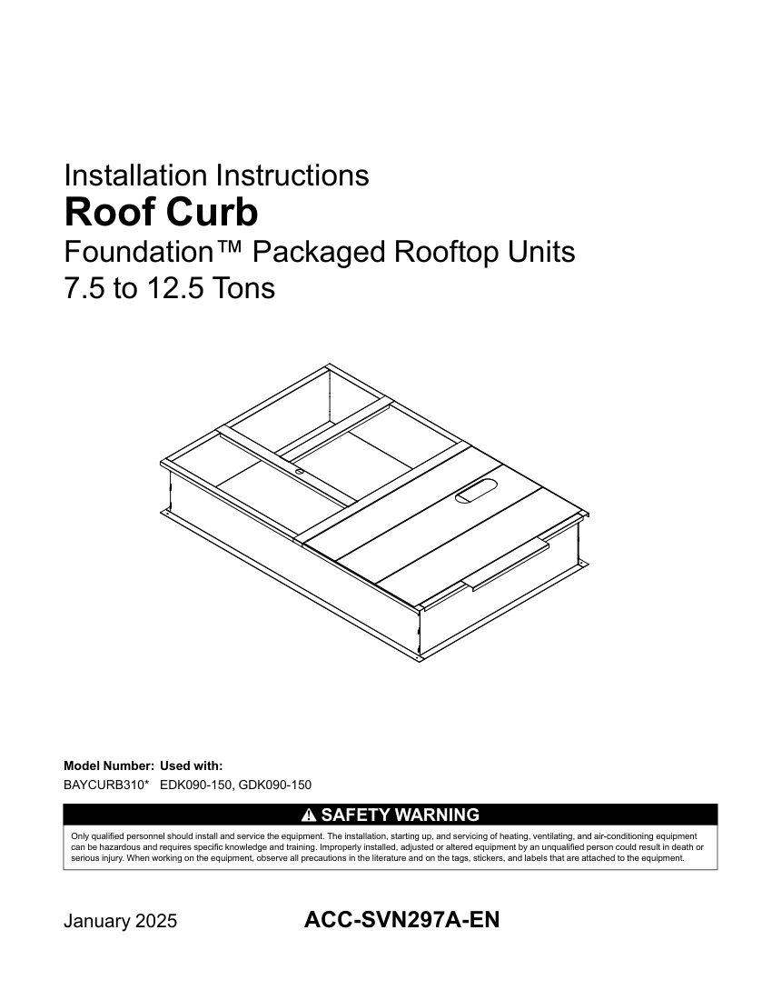 Trane ACC-SVN297A-EN cut sheet — first page