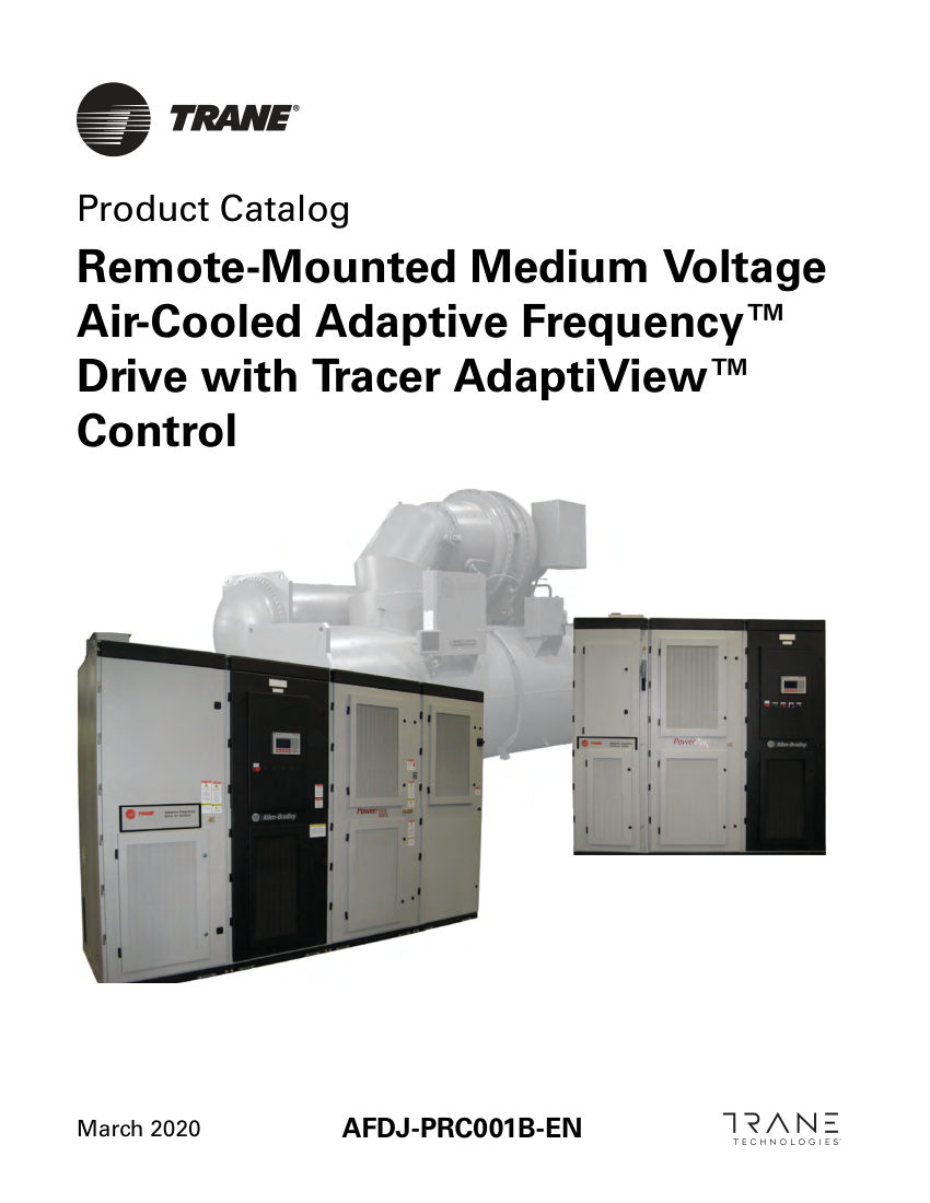 Trane AFDJ-PRC001B-EN cut sheet — first page