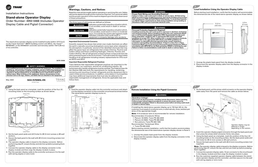 Trane BAS-SVN065L-EN_05272020 cut sheet — first page