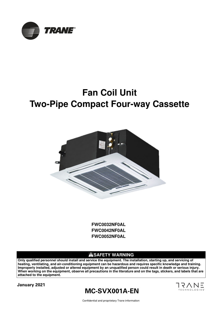 Trane MC-SVX001A-EN_04072021 cut sheet — first page