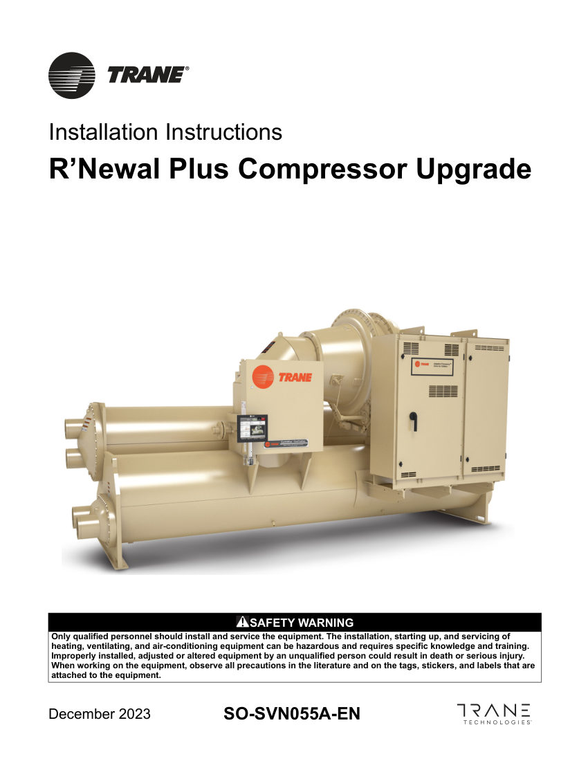 Trane SO-SVN055A-EN cut sheet — first page
