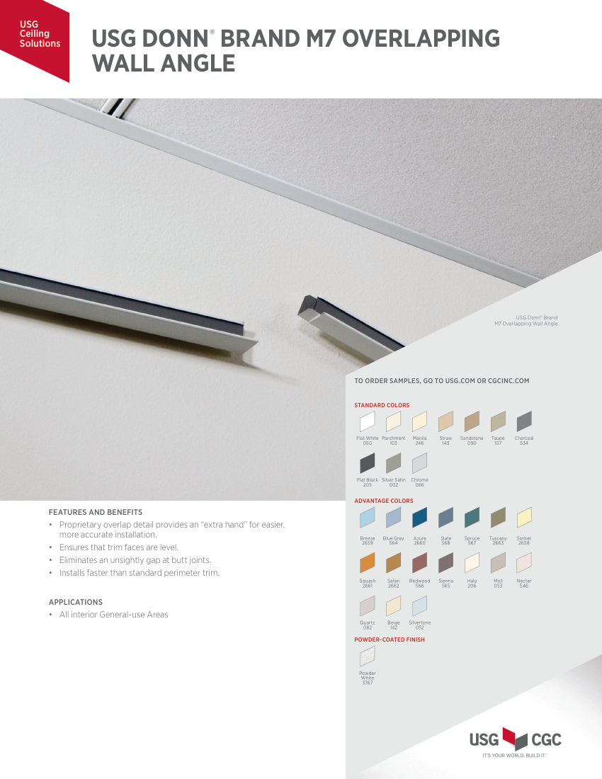 USG AC3270 cut sheet — first page