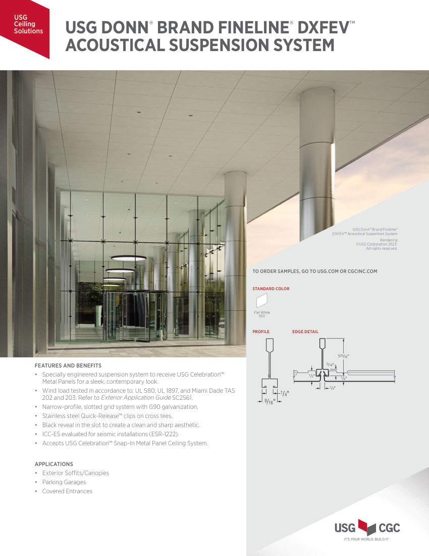 USG AC3304 cut sheet — first page