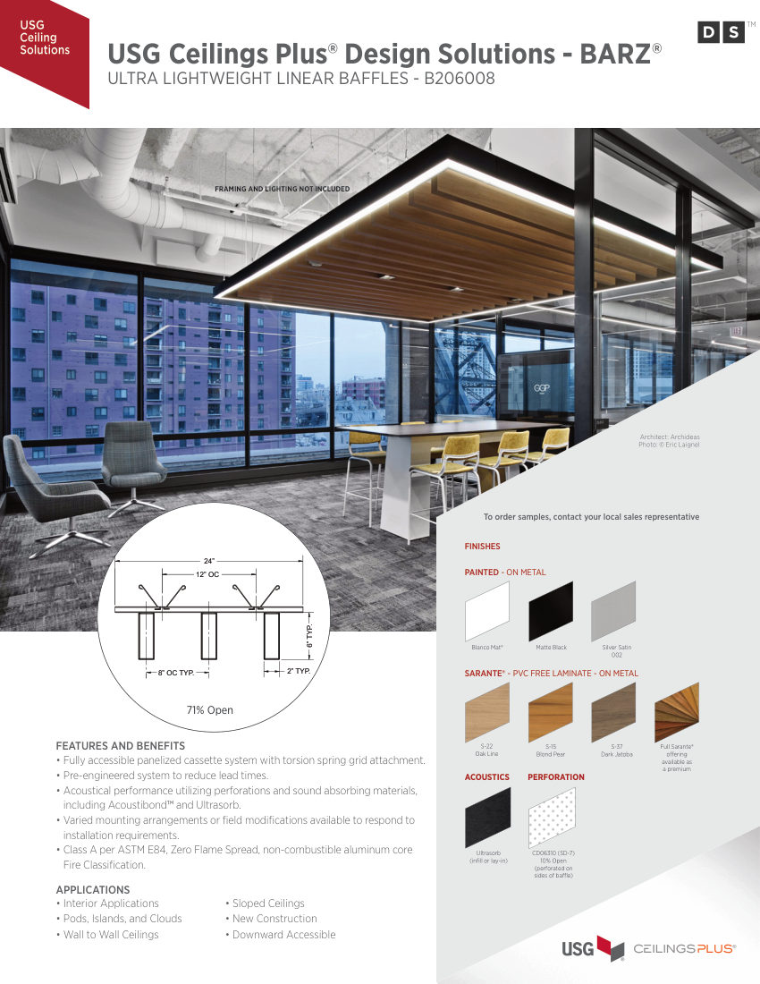 USG B206008 cut sheet — first page