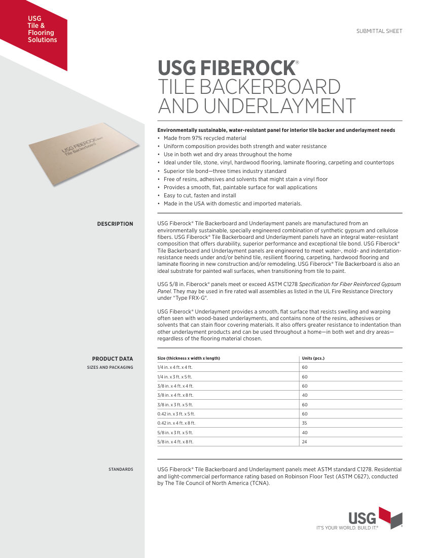 USG F327325 cut sheet — first page