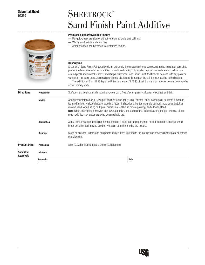 USG J1140 cut sheet — first page