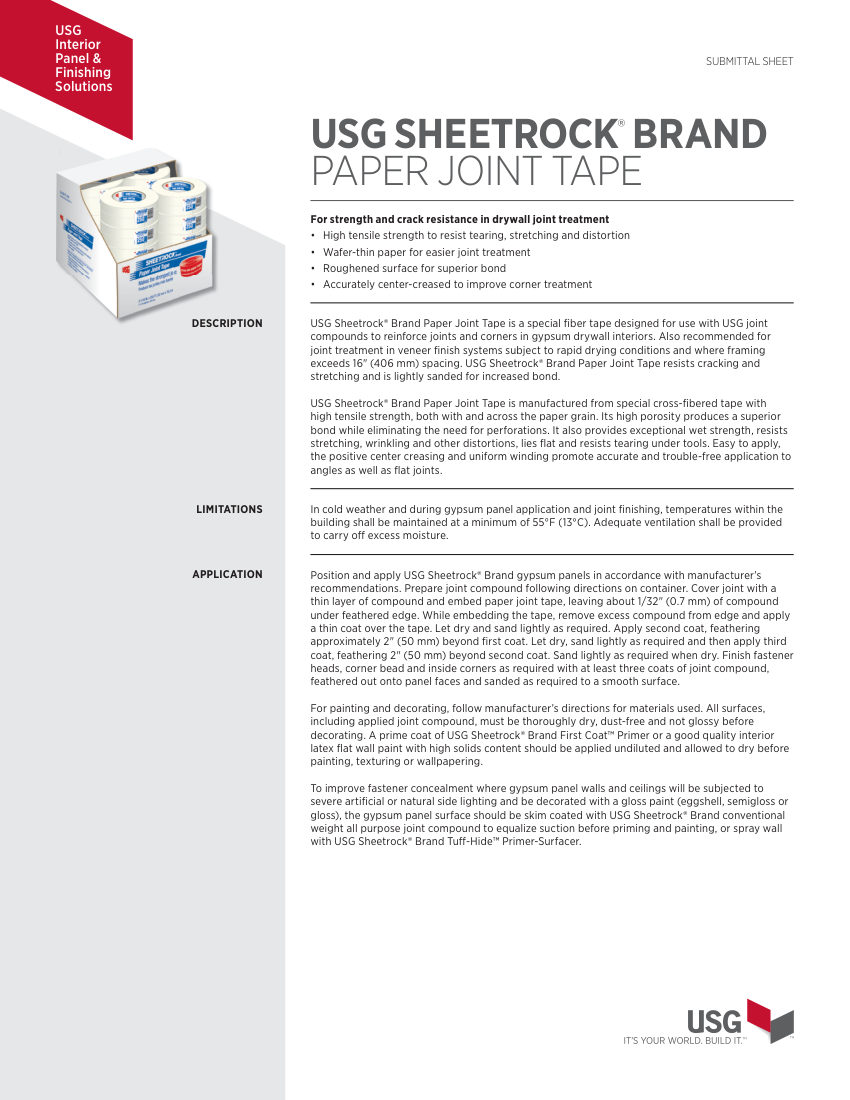 USG J1736 cut sheet — first page