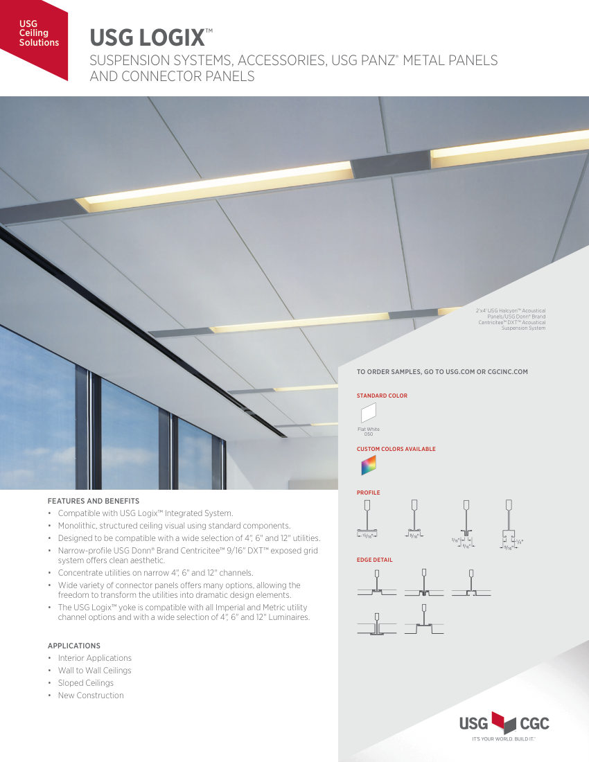 USG LCP412-S-FL cut sheet — first page