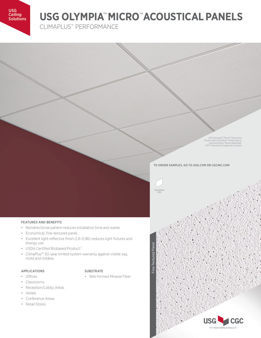 USG SC2180 cut sheet — first page