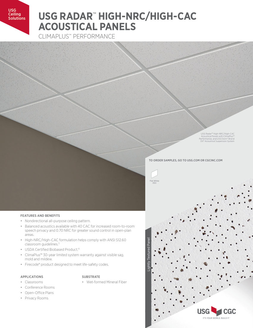 USG SC2290 cut sheet — first page