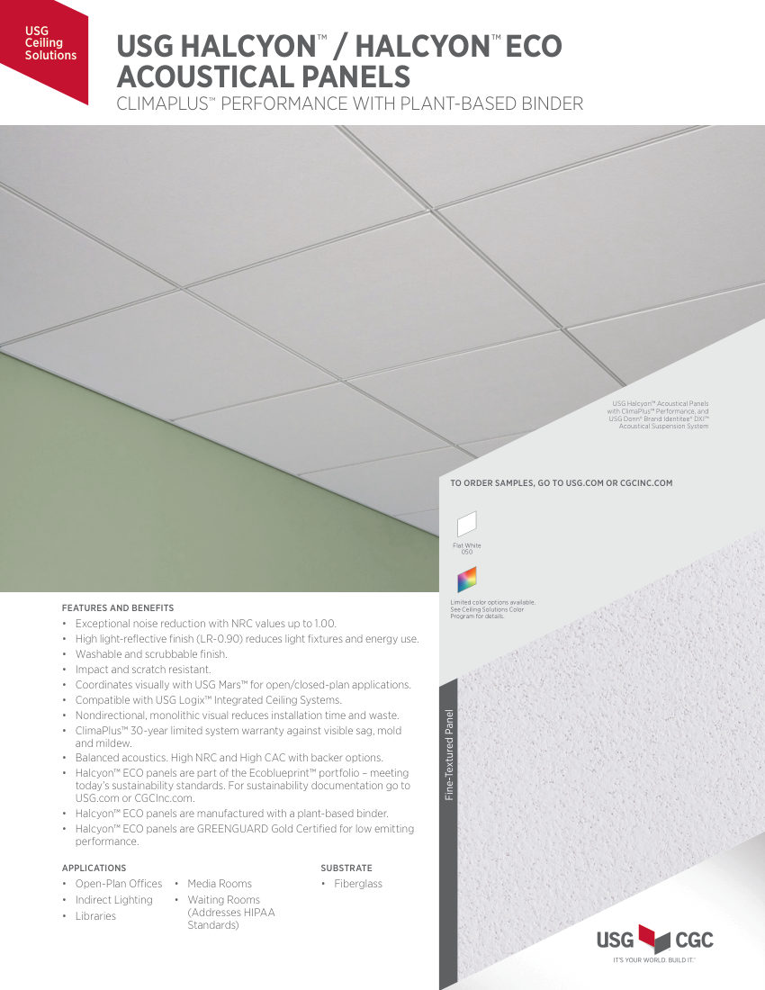 USG SC2365 cut sheet — first page
