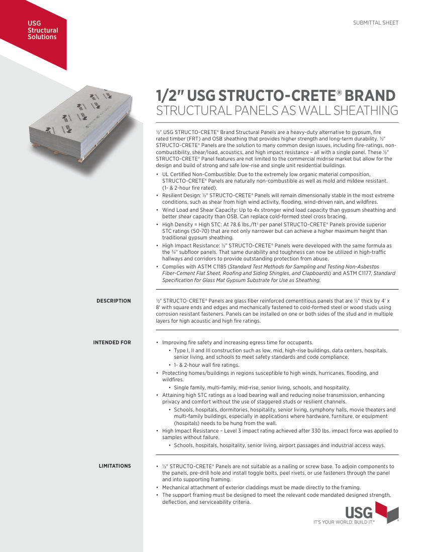 USG SCP379733 cut sheet — first page