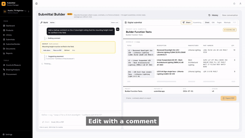 Place review comments